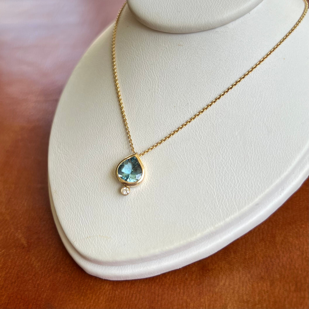 AQUAMARINE SACRED SEED NECKLACE