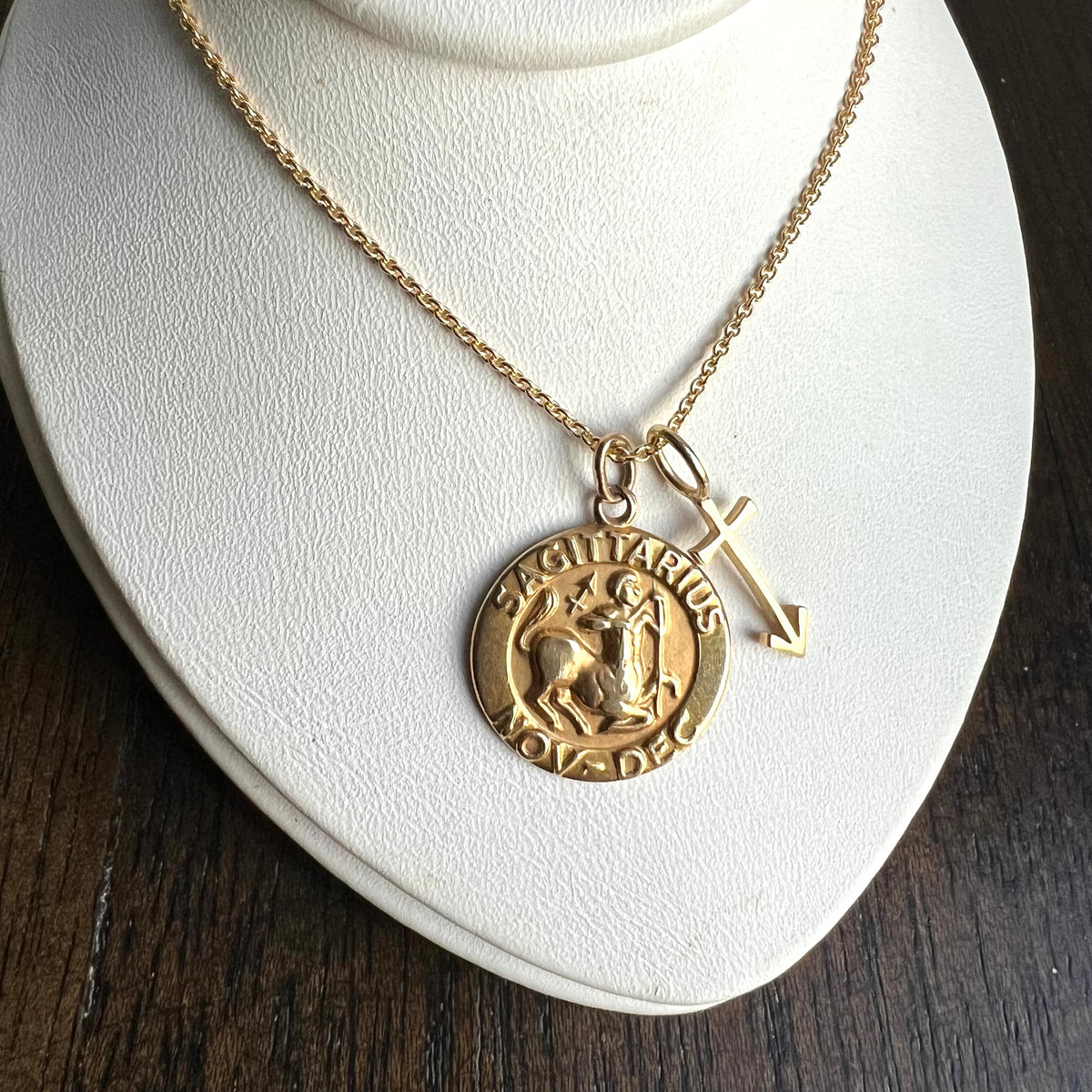 VINTAGE SAGITTARIUS CHARM NECKLACE