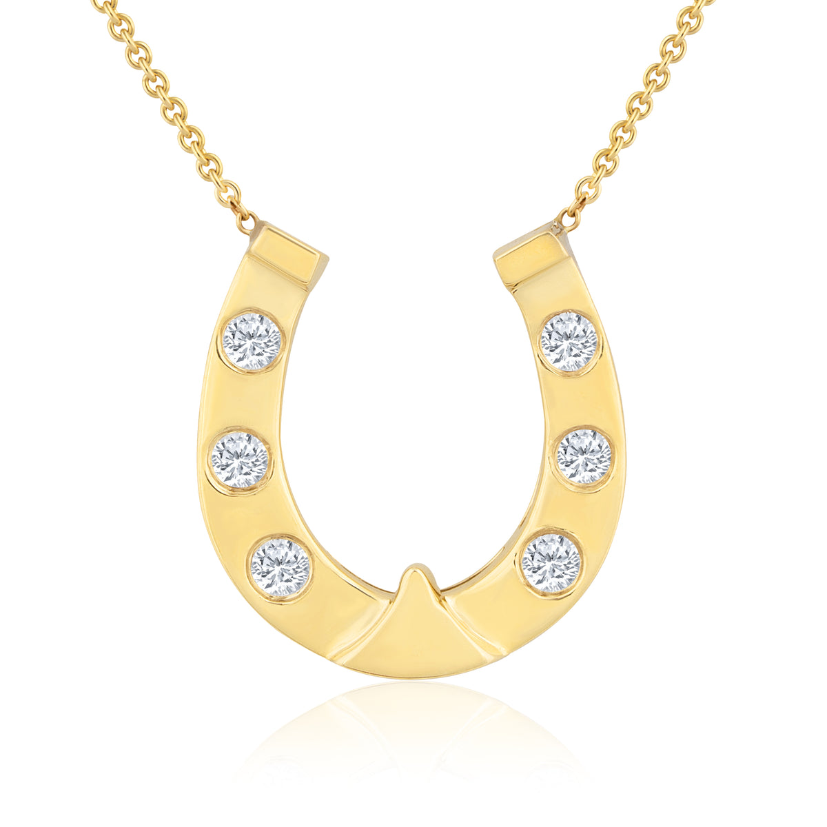 LUCKY 7 DIAMOND HORSESHOE NECKLACE