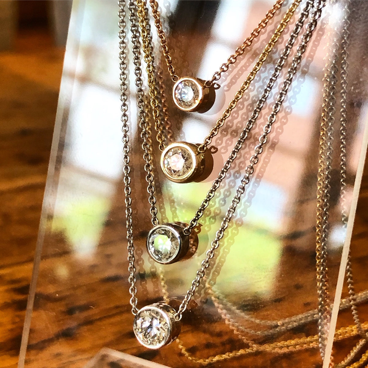 DIAMOND BEZEL NECKLACE