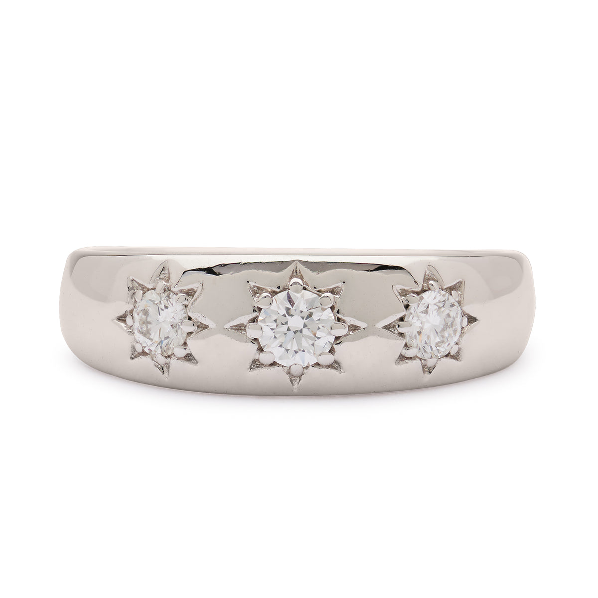 LUCKY STAR WHITE GOLD RING
