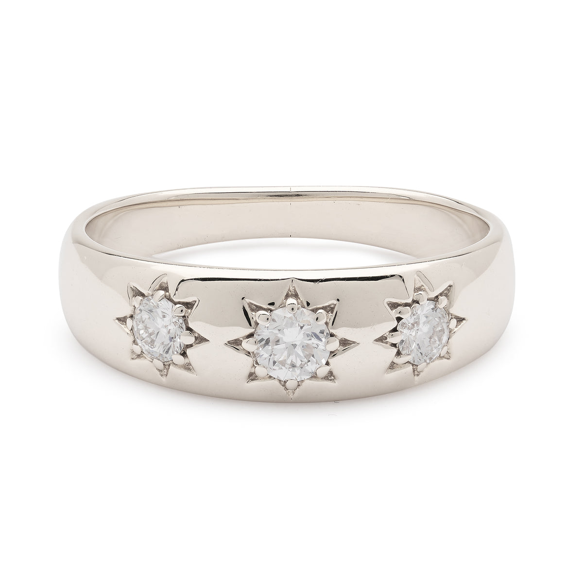 LUCKY STAR WHITE GOLD RING