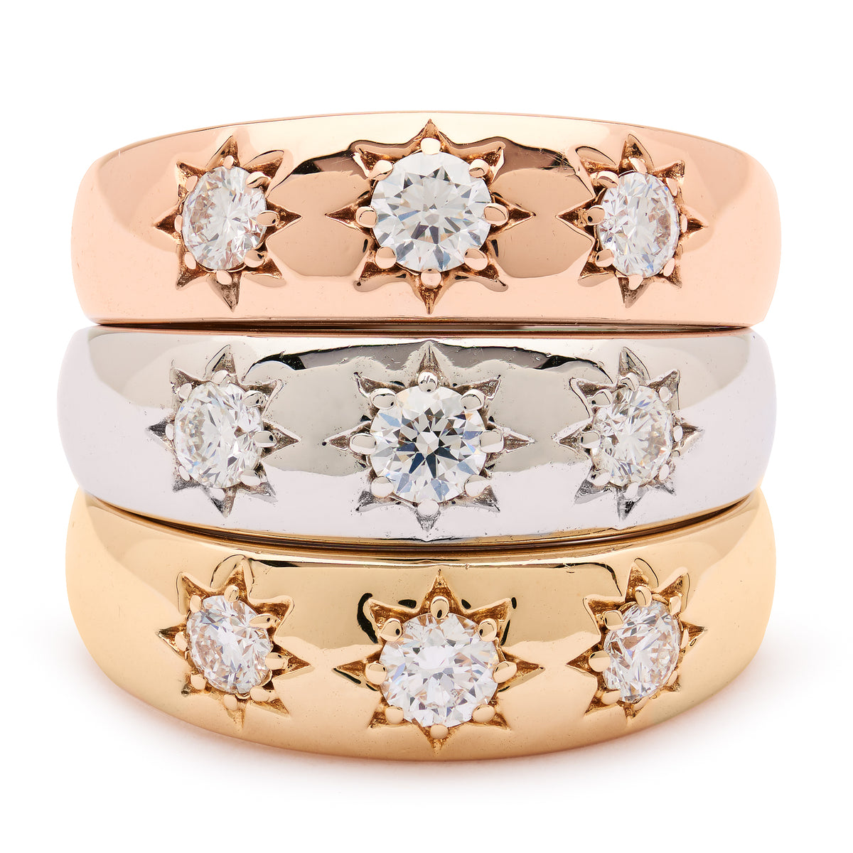LUCKY STAR WHITE GOLD RING