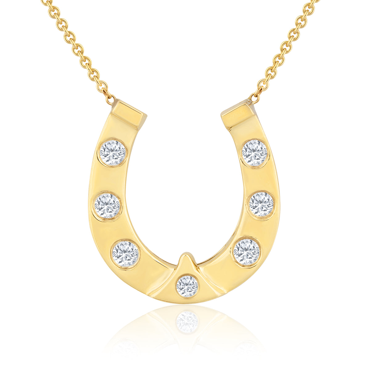 LUCKY 7 DIAMOND HORSESHOE NECKLACE
