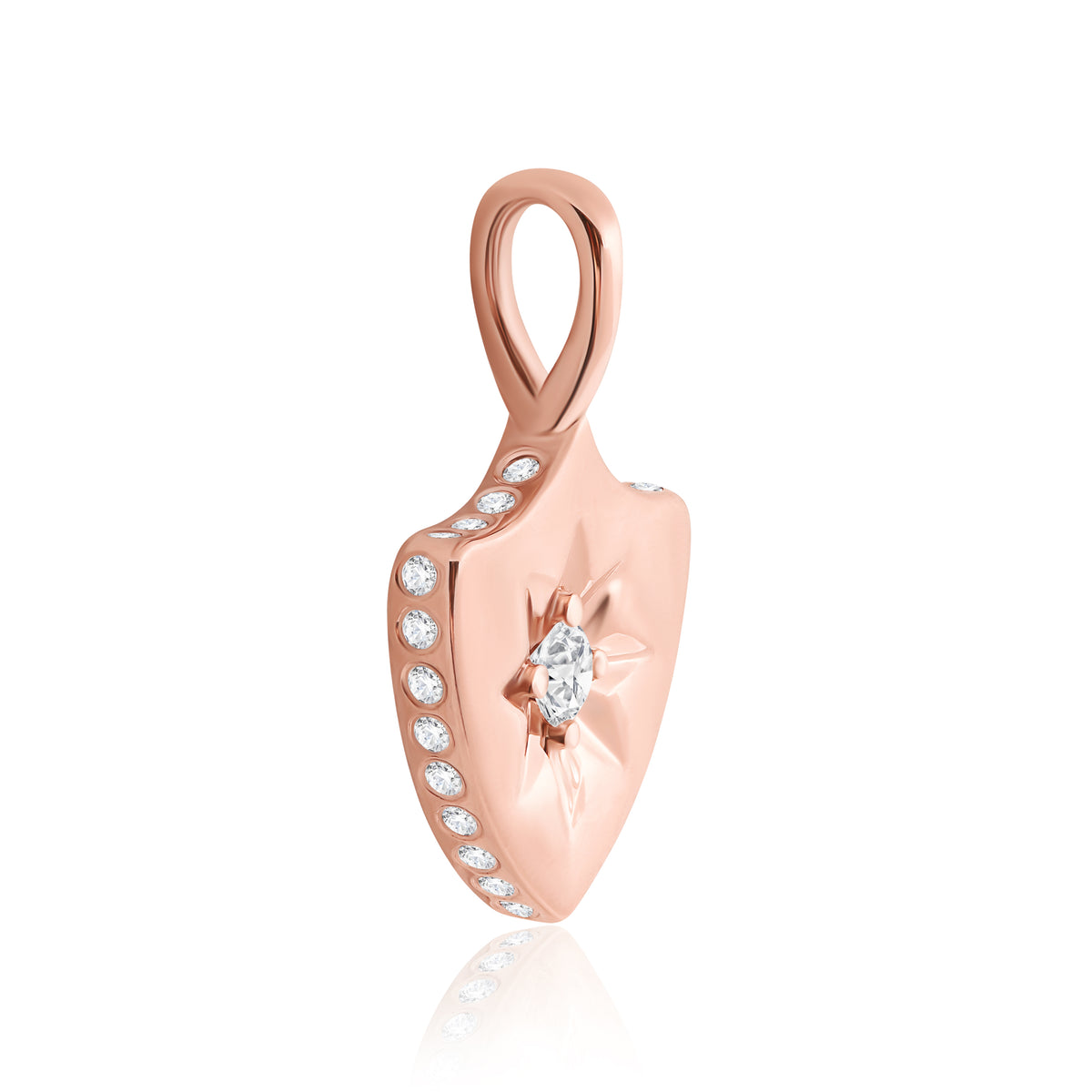 ROSE GOLD DIAMOND LUCKY STAR SHIELD