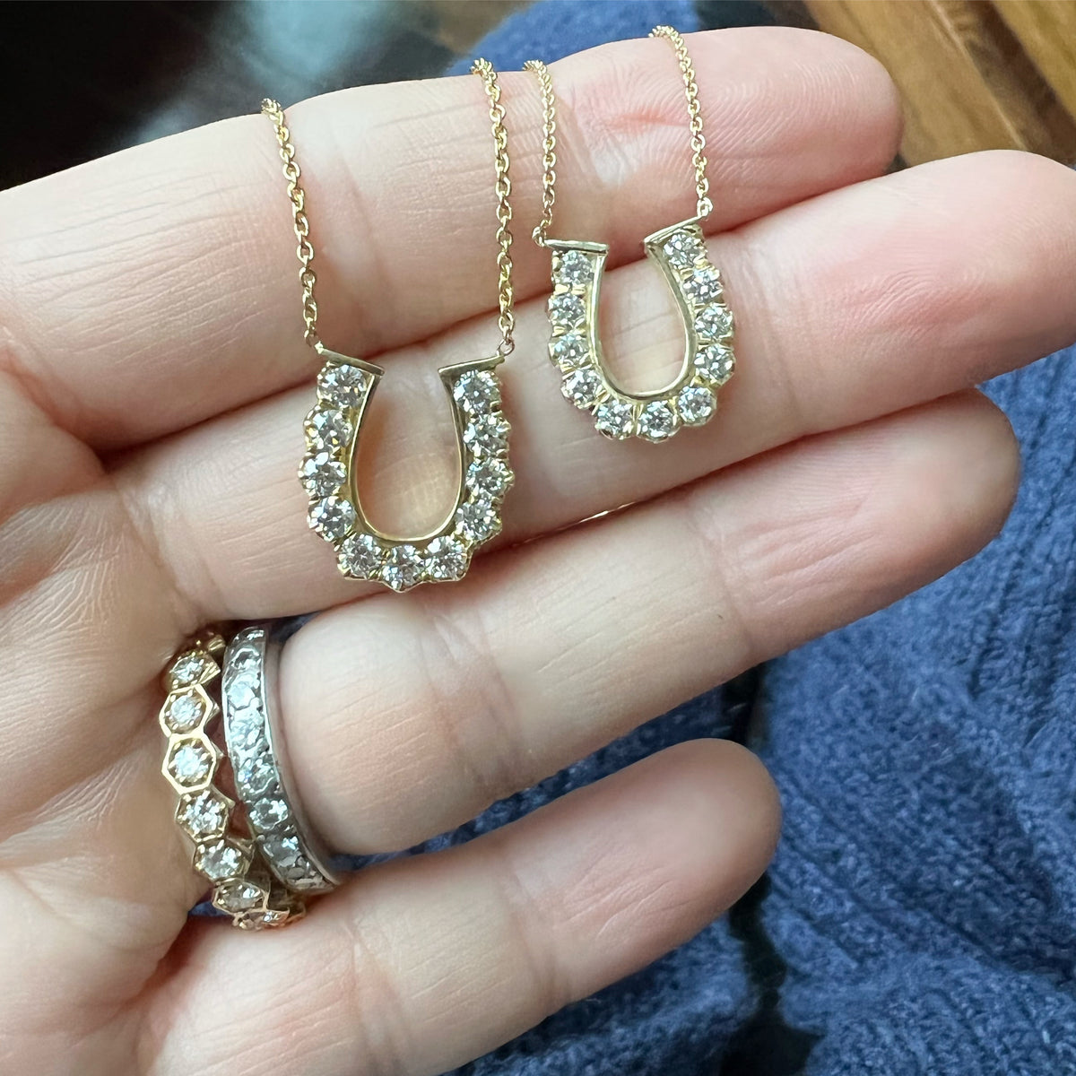 Diamond Horseshoe Necklace | Mila Gems