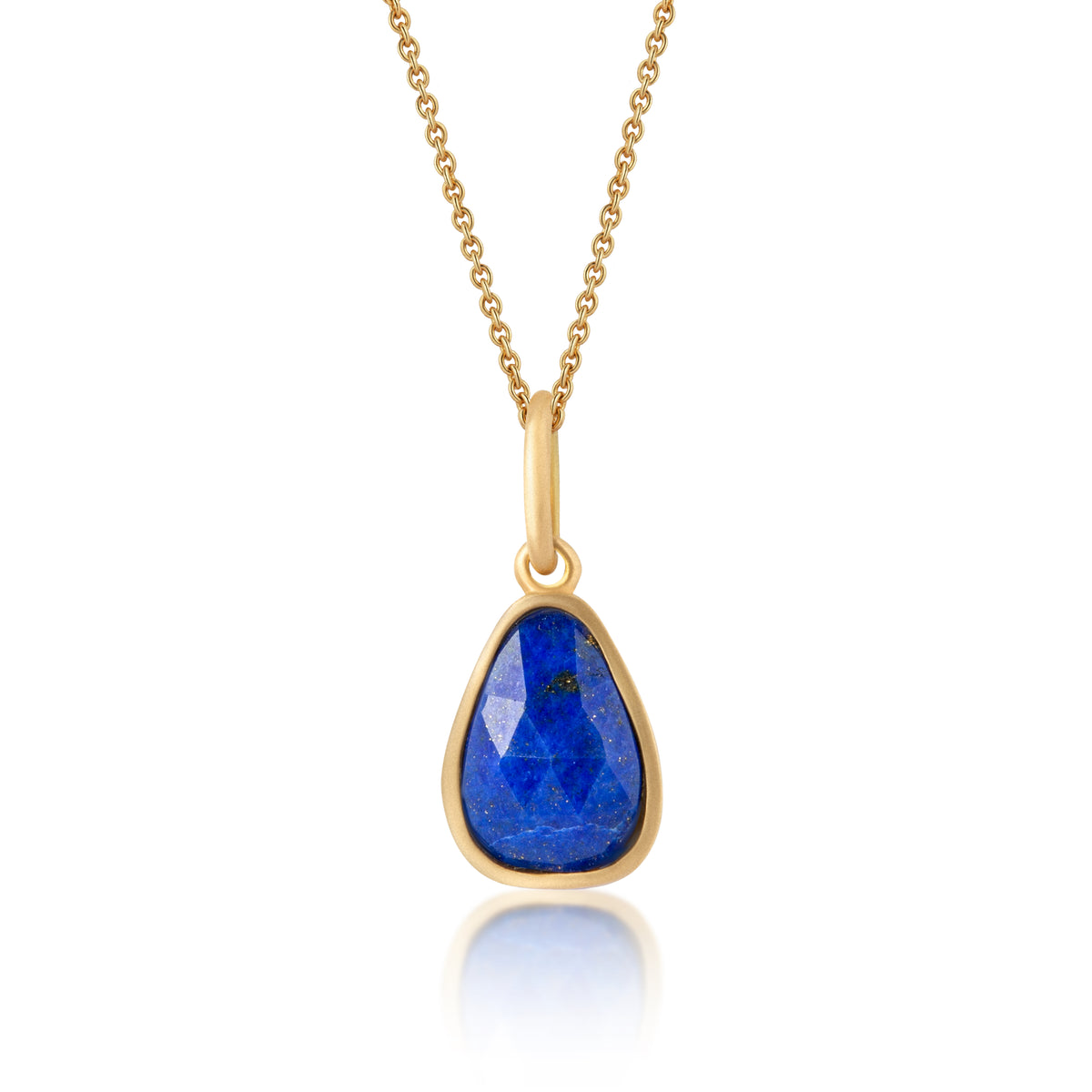 LAPIS LAZULI ROSE-CUT PENDANT