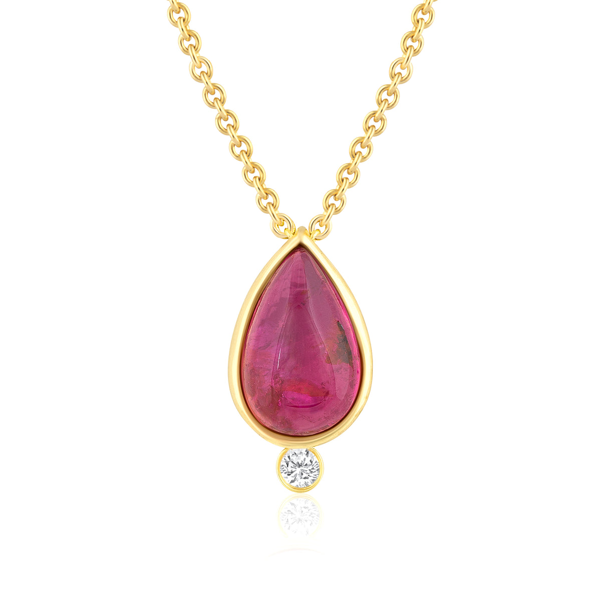 RUBELLITE (PINK) TOURMALINE SACRED SEED NECKLACE